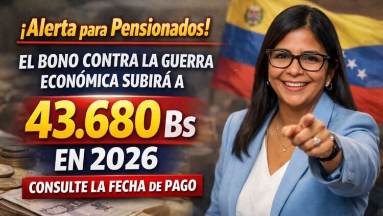 ¡Alerta para Pensionados! El Bono contra la Guerra Económica Subirá a 43.680 Bs en 2026 – Consulte la Fecha de Pago